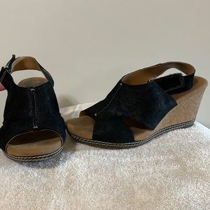 Clarks cork wedges